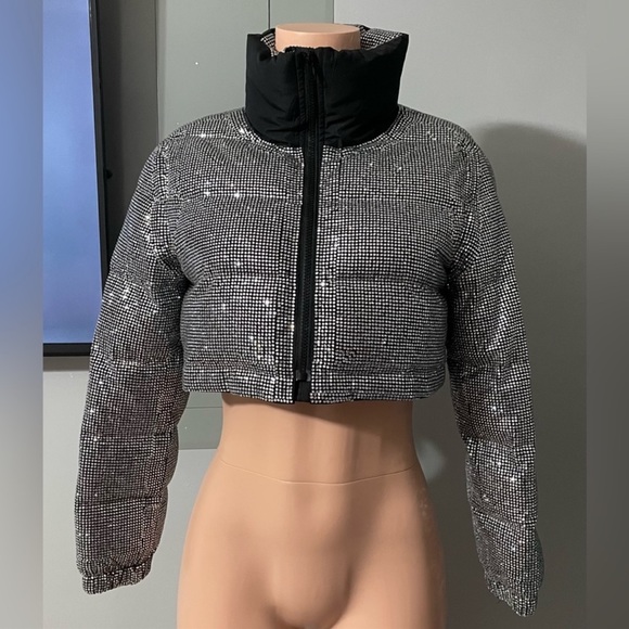 Nice Swarovski bezeled designer jacket size small - Picture 4 of 5